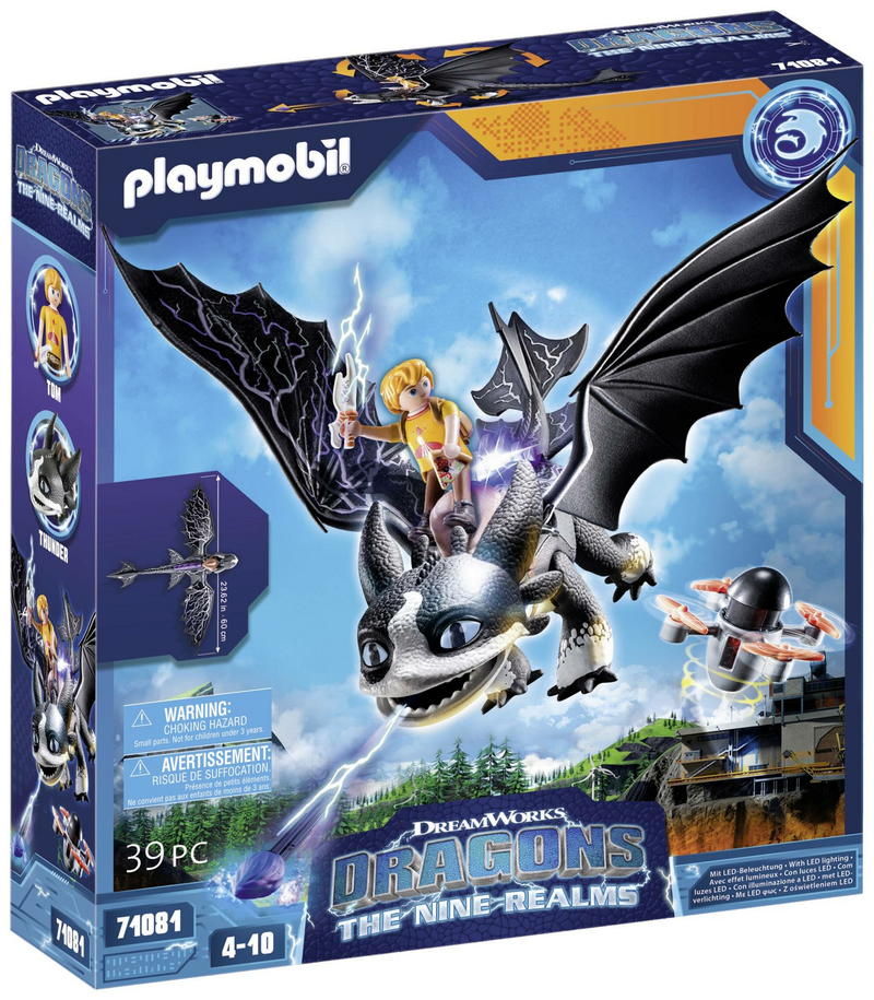 Playmobil Dragons The Nine Realms Thunder & Tom Kinderspielzeug Drachenspielzeug