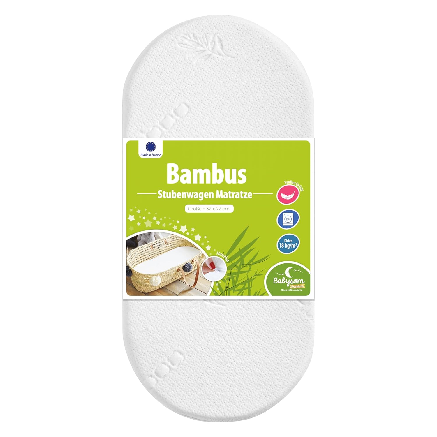 Babysom - Stubenwagen Matratze Bambus
