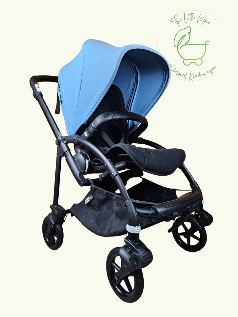 blauer kinderwagen Bugaboo Bee 6 Buggy Blau: Kompakter City-Kinderwagen nachhaltig