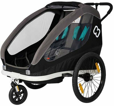 hamax fahrradanhänger zubehör Hamax Traveller Kinderanhänger für 2 – Sicher, faltbar, Dachfenster