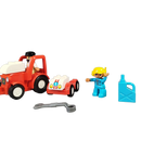 LEGO Bundle DUPLO 10908 Set von 3 Flugzeug Traktor Rennauto Figuren