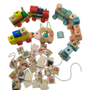 Bundle Holzklötze Set Bausteine & Ziehigel