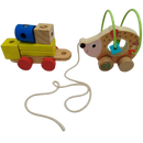 Bundle Holzklötze Set Bausteine & Ziehigel
