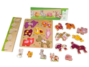 Djeco Bundle Tiere Set von 2 Steckpuzzle & Holzpuzzle