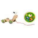 Hape Nachzieh-Schnecke Sortiertrommel Holz Motorikspiel