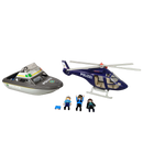 Playmobil Bundle Polizei Set Helikopter, Boot & Figuren