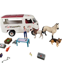Schleich Bundle Tierärztin Mobil 42370, großes Set Pferd & Hund