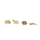 Ostheimer Bundle Set von 4 Holzfiguren Tiere
