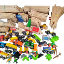 BRIO Bundle Holzeisenbahn großes Set Kran Lok Wagen & Schienen