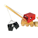 Heros Bundle Holzspielzeug Set von 2 Kranwagen & Waschanlage