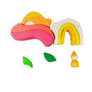 Goki Waldorf Holz Stapelspiel Regenbogen Bausteine