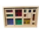 Fensterbausteine Regenbogen Holzbausteine