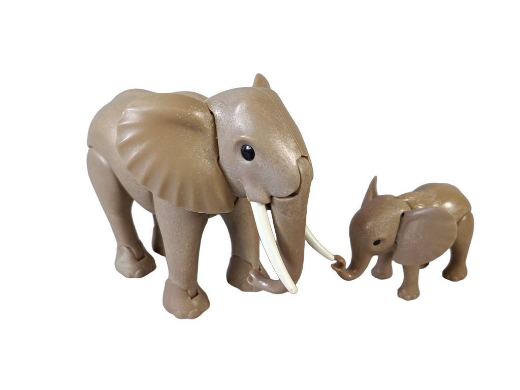 Playmobil Elefant mit Baby Tierfigur Zoo