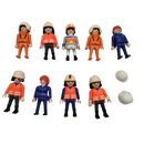 Playmobil Bundle Einsatzkräfte & Bauarbeiter Set von 9 Figuren