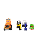 LENA Bundle Baustelle & THW Set von 4 Bagger Autos Neuwertig