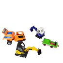 LENA Bundle Baustelle & THW Set von 4 Bagger Autos Neuwertig