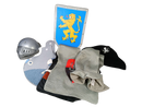 Bundle Ritter & Pirat Set Kostüme, Ritterhelm, Schild, Piratenhut