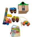 HABA Bundle Set von 5 Holzspielzeug Ziehigel & Sortierhaus