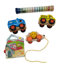 HABA Bundle Set von 5 Holzspielzeug Ziehigel & Sortierhaus