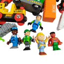 BRIO Bundle Holzeisenbahn großes Set Kran Lok Wagen & Schienen