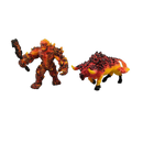 Schleich Bundle Lava-Monster, Höllenhund & Feuerstier 3 Teile Figuren