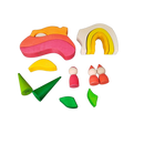 Goki Bundle Holzbausteine & Figuren Regenbogen