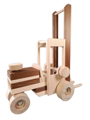 Goki Gabelstapler aus Holz Baufahrzeug