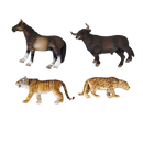 Schleich Tiere Bundle 4 Teile Leopard, Pferd, Tiger & Büffel