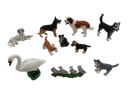 Schleich Tiere Bundle 13 Teile Tierfiguren Hunde Katze Schwan