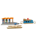 BRIO Bundle Holzbahn 33874 Set von 2 Waschstation & Holzfähre