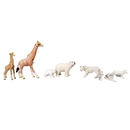 Schleich Tiere Bundle Wildtiere Tierfiguren Giraffen, Eisbären & Löwen