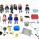 Playmobil Bundle Polizei & Feuerwehr Set von 10 Figuren & Zubehör