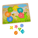 Bundle Holzspielzeug Set von 5 Motorikschleife Zahlenpuzzle & Ziehtier