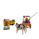 Playmobil Bundle Kutsche 4186 & Tiertransport 3242 Set von 2, Figuren