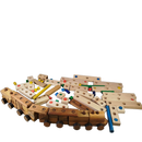 Bundle Holz großes Set Bausteine, Verbinder & Stifte mit Holzzug