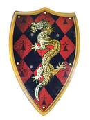 Bestsaller Drachenmotiv Ritterschild aus Holz