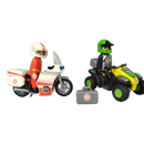 Playmobil Bundle Rettung Set von 3 Motorrad Ambulanz & Quad Figuren