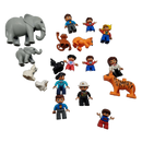 LEGO Bundle Duplo Set von 17 Figuren & Tiere Elefant Tiger Affe Hund
