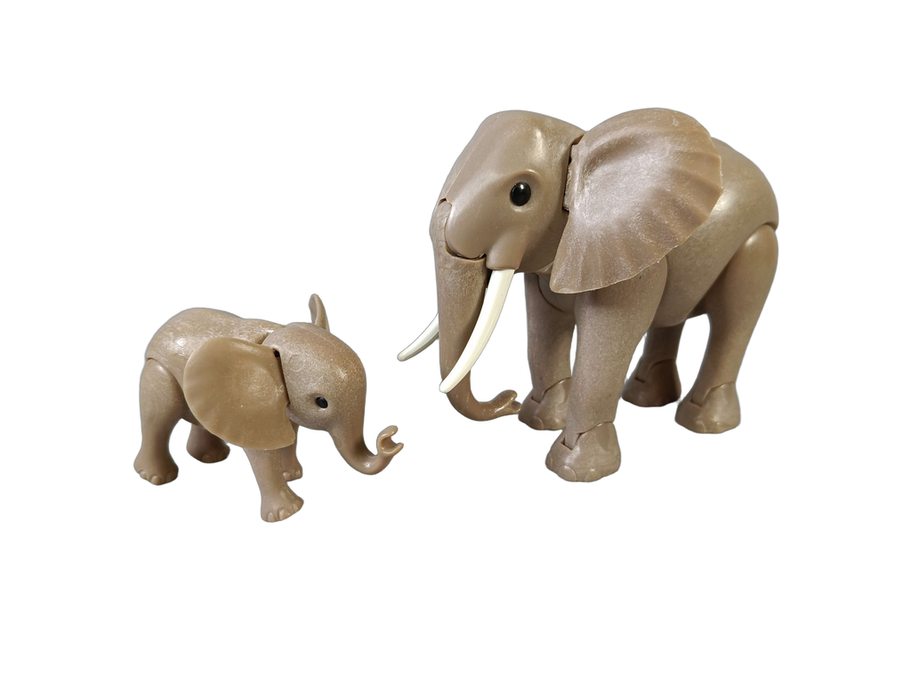Playmobil Elefant mit Baby Tierfigur Zoo