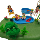 Playmobil Bundle Pool 4140 4864 5270 Set von 3 Boot & Figuren