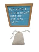 Montessori Buchstaben-Stecktafel aus Filz mit Holzrahmen Lernspiel