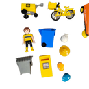Playmobil Bundle City Life Kehrmaschine großes Set & Mülltonnen