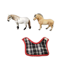 Schleich Tiere Bundle Pferde Palomino Foal & Friesian Horse Figuren