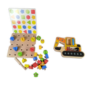 Ohye Bundle Montessori Set von 3 Holzlaptop, Schraubbrett & Lernspiel