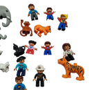 LEGO Bundle Duplo Set von 17 Figuren & Tiere Elefant Tiger Affe Hund