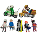 Playmobil Bundle 5203 5204 5523 3983 9242 Set von 5 Figuren Motorräder