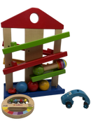 Eichhorn Bundle Kugelbahn Holz Baby Set von 4 Rasseln & Auto