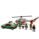 Playmobil Bundle Rettung & Polizei Set von 2 Helikopter & Auto