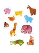 Selecta Spiel Bundle Zoo 2051 Set von 3 Holzpuzzle & Bilderwürfel