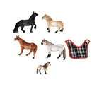 Schleich Tiere Bundle Pferde Palomino Foal & Friesian Horse Figuren